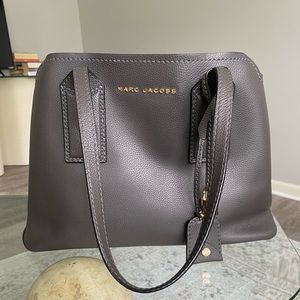 Marc Jacobs The Editor Leather Shoulder Bag Grey